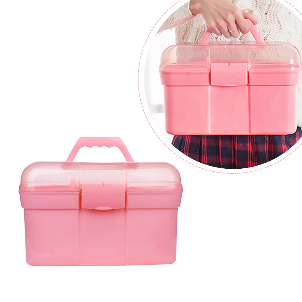 

Large Capacity Nail Tool Storage Box Makeup Organizer Nail Polish Container Handheld Portable Nail Art Manicure Tools Case