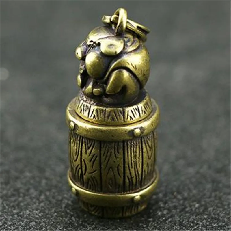 

Pig Wine Barrel Casting Animal Figurine Retro Style Metal Sculpture Home Office Room Desktop Decoration Collect Ornaments Gift