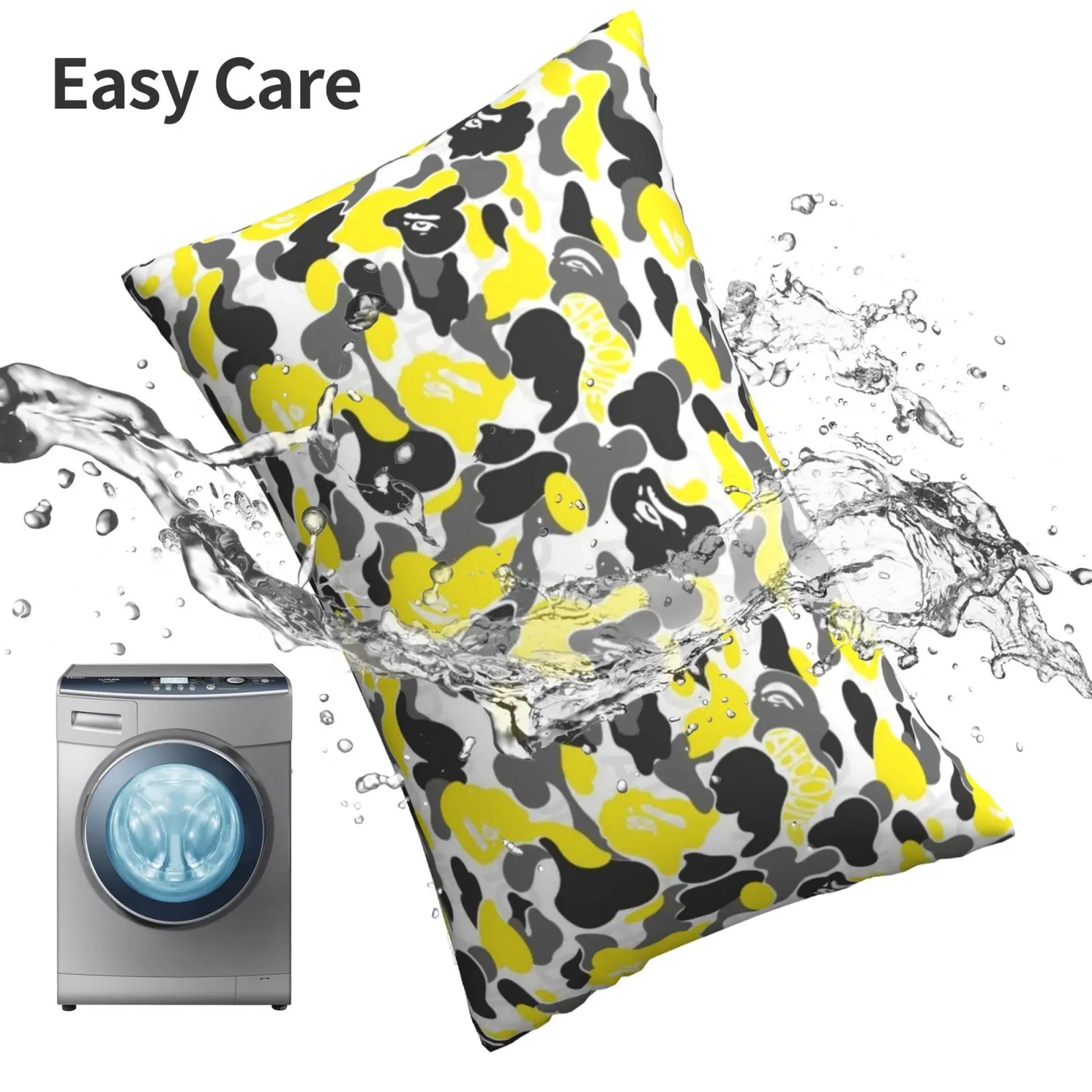 Чехол с желтой черно-серой камуфляжной подушкой 20x30 50*75 для дивана спальни