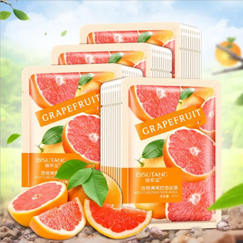 Горячая фруктовая маска pomelo освежающее масло контроль виноградных косточек Отбеливающая увлажняющая маска