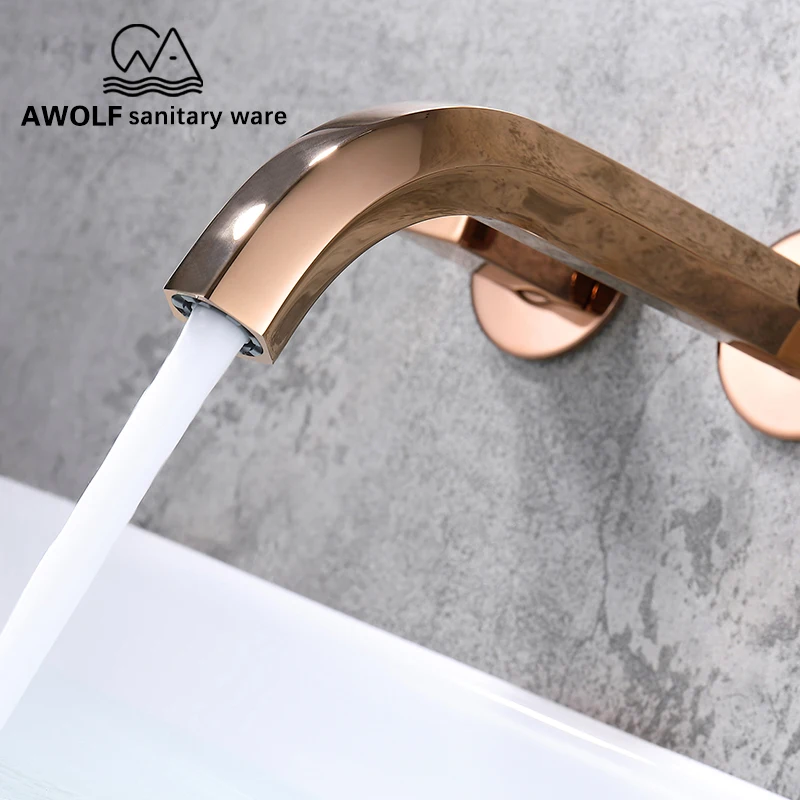 Роскошный смеситель для раковины однотонный латунный Смеситель ванной комнаты