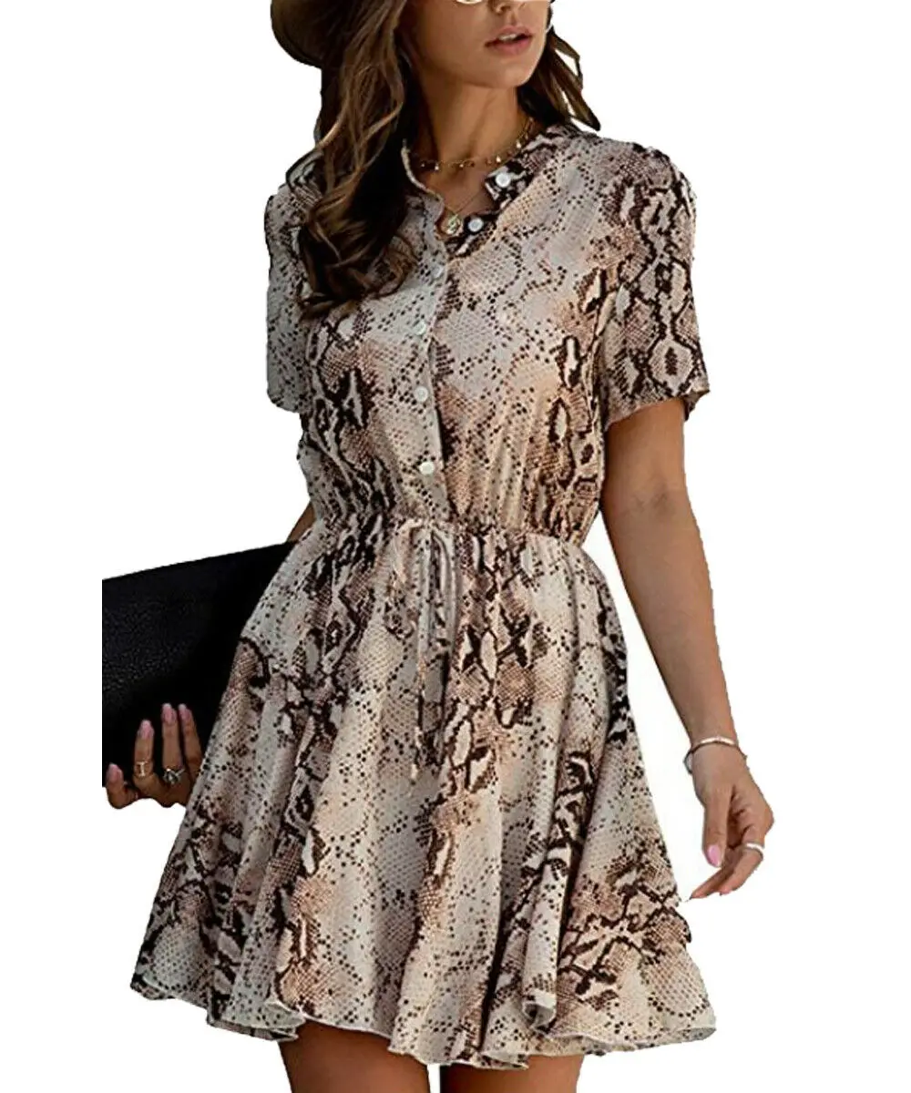 Сарафан женский в клетку с леопардовым принтом полоску | Женская одежда