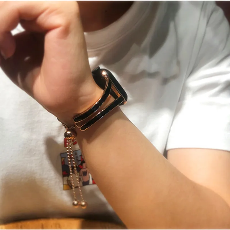 

Fashion Strap For Apple Watch Band 44mm 40mm SE Series 6 iWatch 5 4 Metal Bracelet For Applewatch 3 2 1 42mm 38mm Watchbands