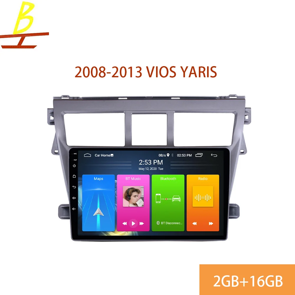 Android 10 1 для TOYOTA VIOS YARIS 2008 2013 Tesla автомобильное радио мультимедийный видеоплеер