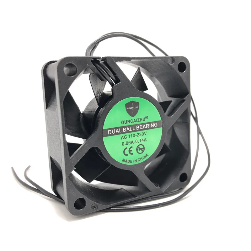 6025 60 мм осевой вентилятор 60x60x25 AC110-220V двойной шарикоподшипник 6 см маленький вентилятор охлаждения переменного тока