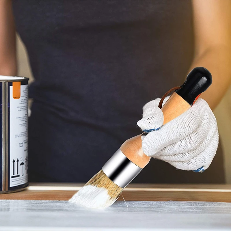 

6 Pcs Paint Brush for Furniture Painting Brushes Wax Paint Brushes for Wood Furniture Art Craft Home Decoration