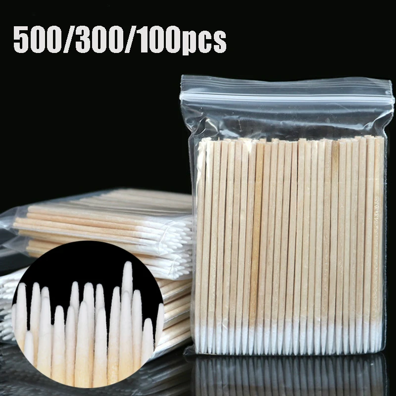 500 шт. одноразовые сверхмаленькие ватные палочки без ворса Микро Кисти
