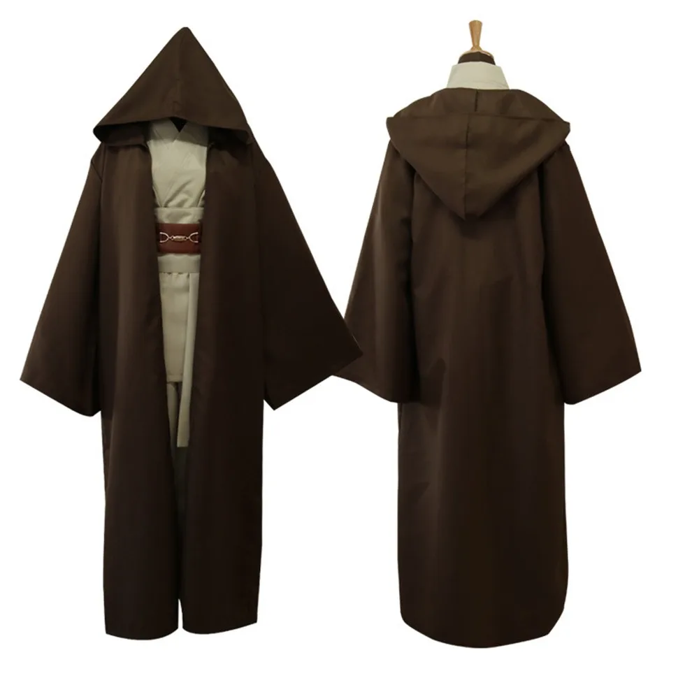Лидер продаж Аниме "Звездные войны", джедаями Оби/BEN Kenobi маскарадный костюм карнавальный костюм туника костюм Размеры S-XXL