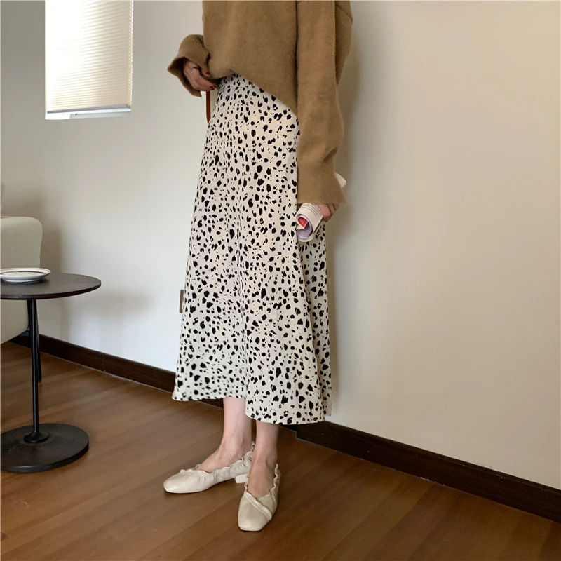 

Harajuku Summer Printed Fashion High Waist OL Streetwear Casual Hot Office Lady Loose A-Line New Women Long Skirts