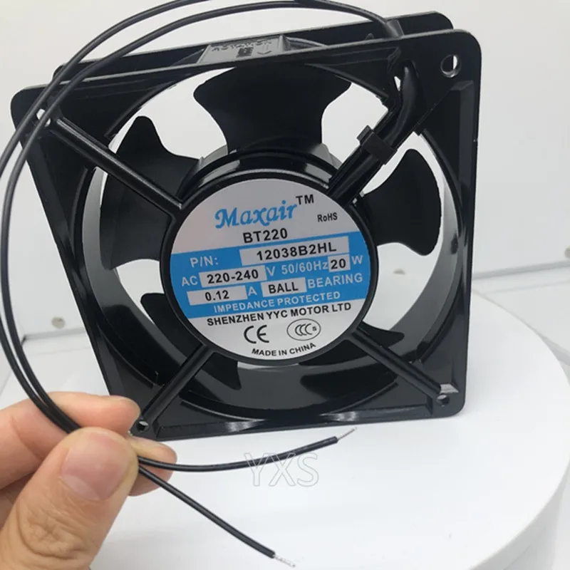 BT220 PN12038B2HL AC 220 V-240 V 20W 0.12A 12 см 12038 120*120*38 мм двойной шарикоподшипник Вентилятор охлаждения
