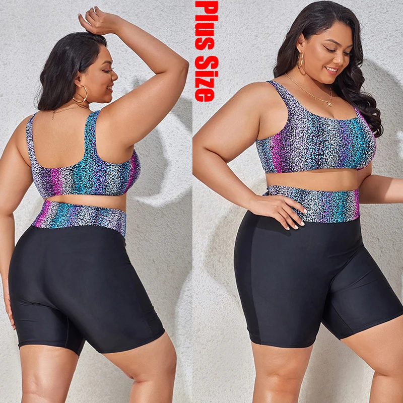

Women's Swimwear 2022 Bikini Plus Size Two-Piece Suit High Waist Bikini Plus Size European And American Swimsuit Women