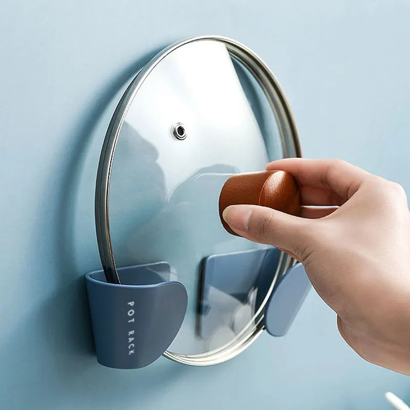 Многофункциональный самоклеящийся кухонный держатель для крышки кастрюли