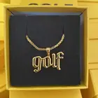 Золотое ожерелье с логотипом Тайлера, колье с буквами для гольфа, ювелирные изделия, модные аксессуары для улицы