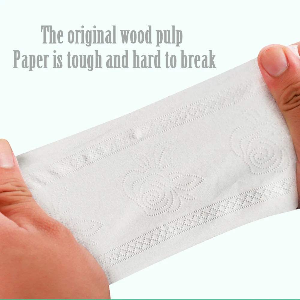 

Toilet Paper Rolling Pulp Wood Home Roll 4-layer 1 Top Quality Jumbo Strong Water Absorption Soft Native