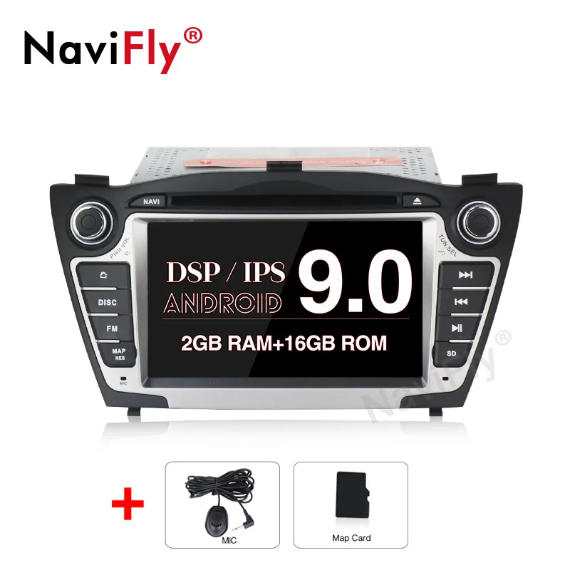 2G RAM 16G ROM NaviFly чистый Android9.0 ips DSP 4G wifi Автомобильный gps навигатор для hyundai Tucson IX35 автомобильный dvd-плеер Радио Аудио BT Камера просмотра - Цвет: 2G RAM 16G ROM