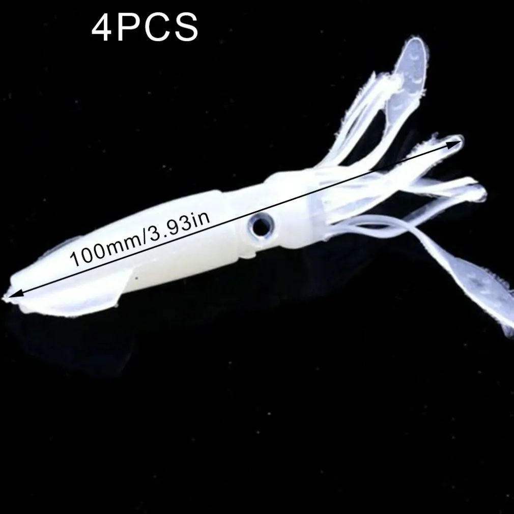 Мягкая рыболовная приманка в соленой воде светящаяся виде осьминога кальмара