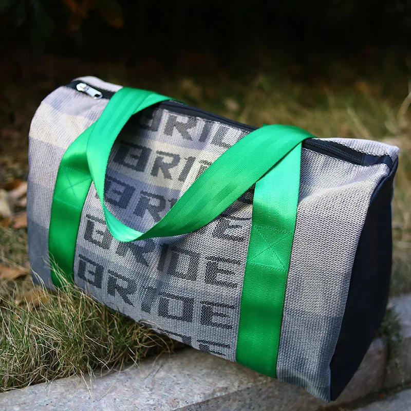 

JDM Style Large Fabric Canvas Handbag Racing Duffle School Bags Outdoor Travel Luggage Bag Seat Harness