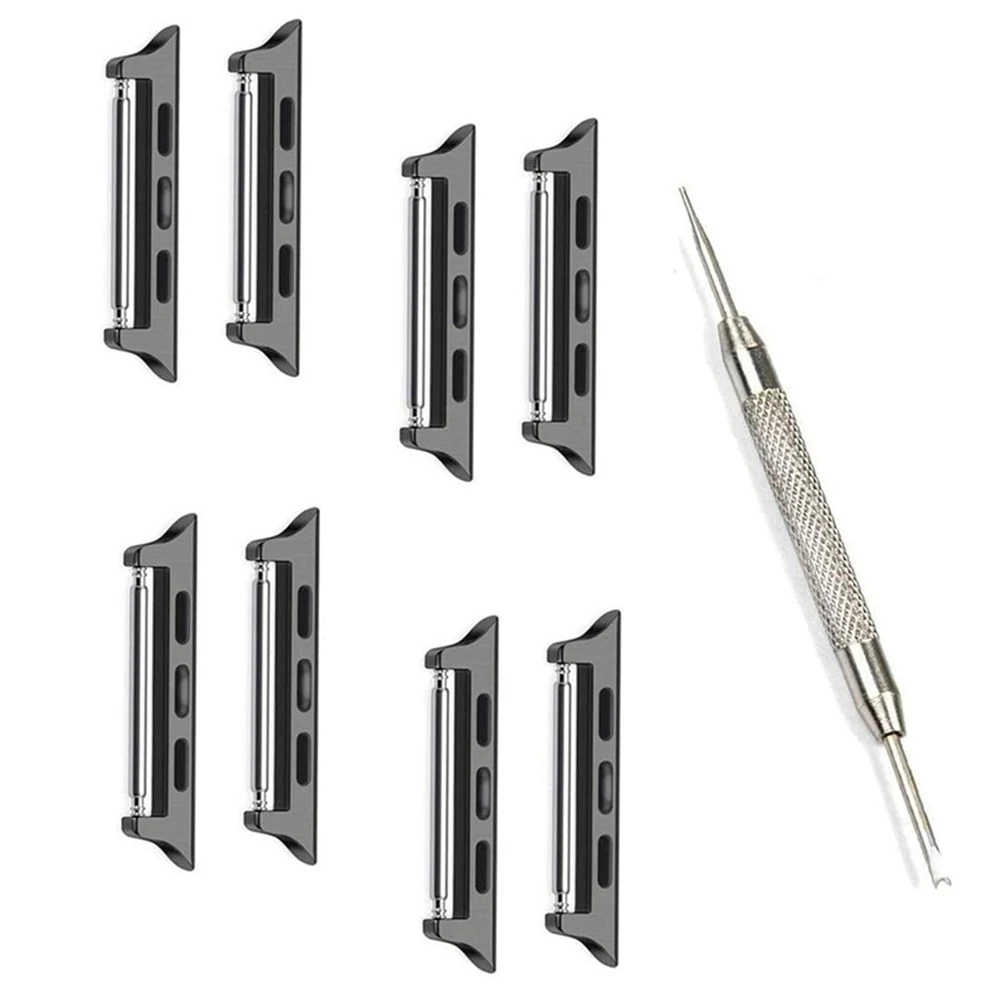 

Соединитель ремешка для часов Apple Watch SE 44 мм 40 мм, металлический Соединительный адаптер из нержавеющей стали для iWatch 6/5/4/3/2/1 42 мм 38 мм