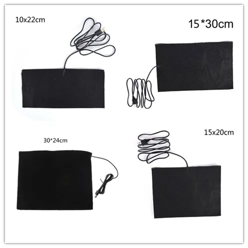

USB Warm Paste Pads Fast-Heating Carbon Fiber Heating Pad Safe Portable Heating Warmer Pad for Cloth Vest Jacket shoes socks