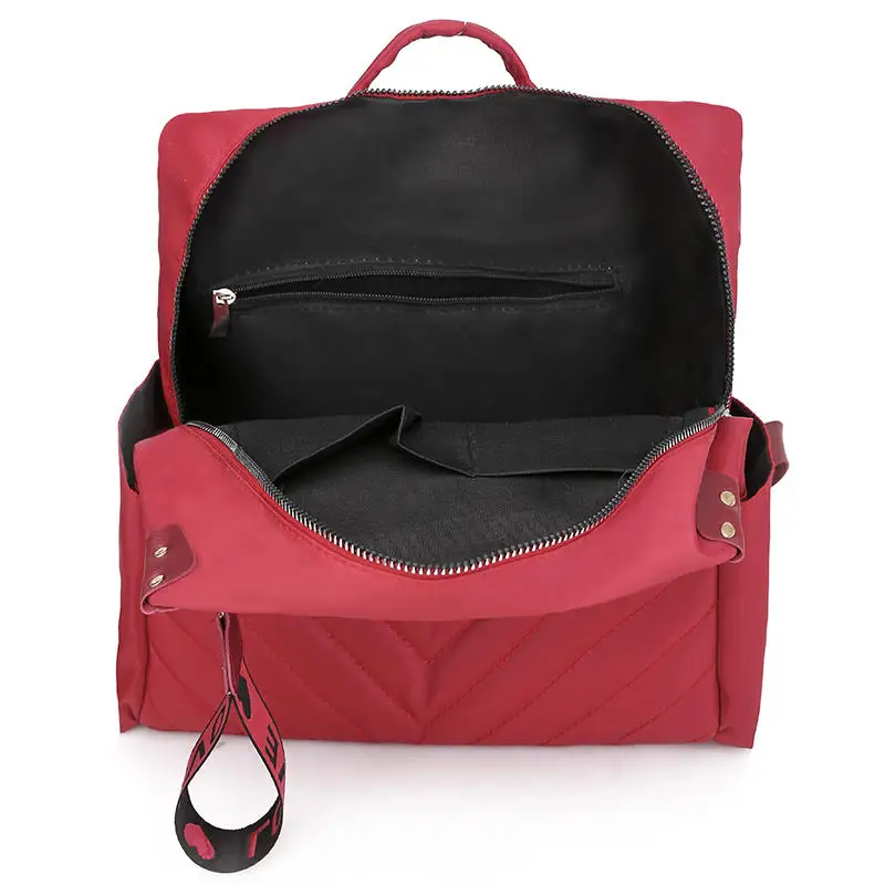 New fashion striped Oxford Anti-theft backpack women love zipper lady student school shoulder bag for girls |