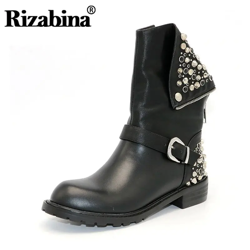 RIZABINA/Новое поступление ботинки из искусственной кожи и натуральной зимние