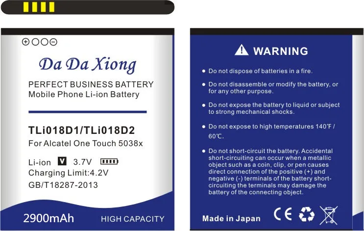 Аккумулятор TLi018D1 TLi018D2 2900 мАч для Alcatel One Touch Pop D5 Dual 5038x OT5038X 3 5015D OT 5016|battery for alcatel|battery