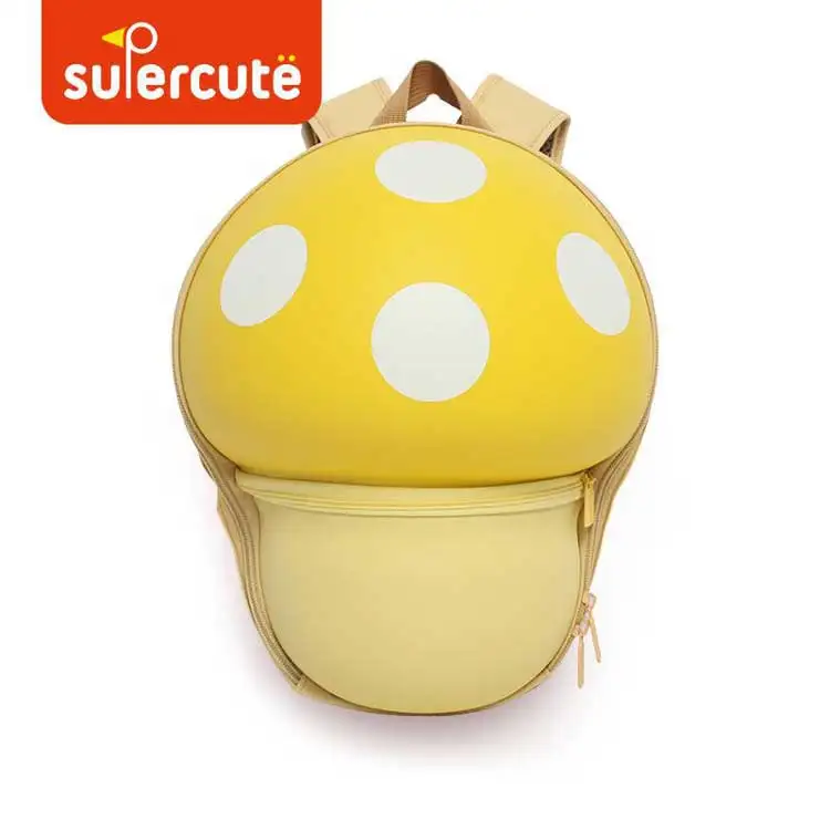 3D милый Mochila Marshroom рюкзак для девочек и мальчиков Kawaii детские сумки для путешествий на открытом воздухе детская сумка на подарок водонепроницаемый высокое качество от 3 до 8 лет - Цвет: Yellow Backpack