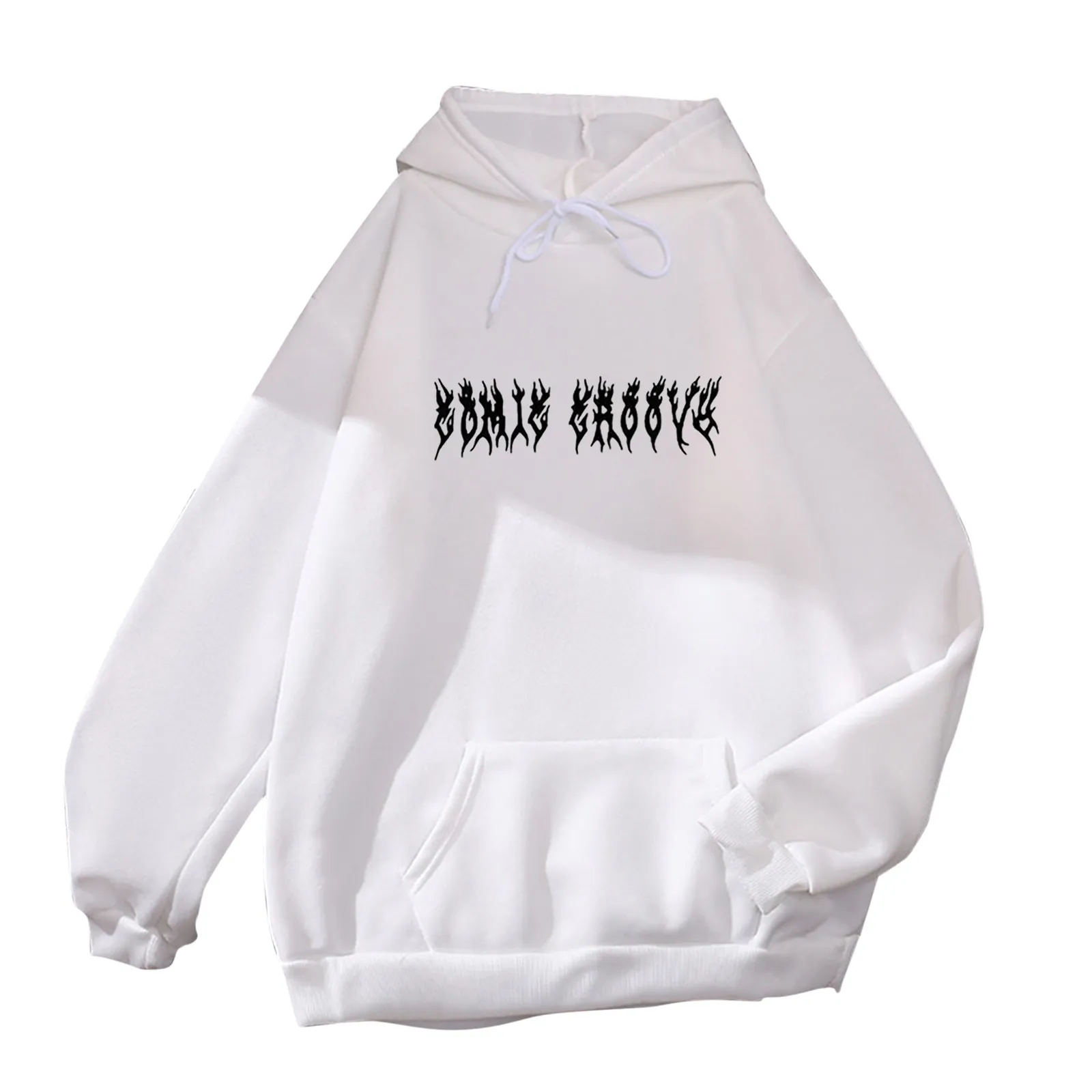 

Свитшот женский с капюшоном и принтом, осень 2021