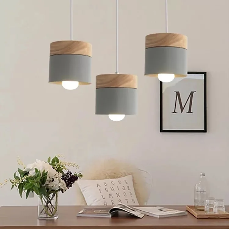 Подвесной светильник Nordic Led минималистичный деревянный железный подвесной