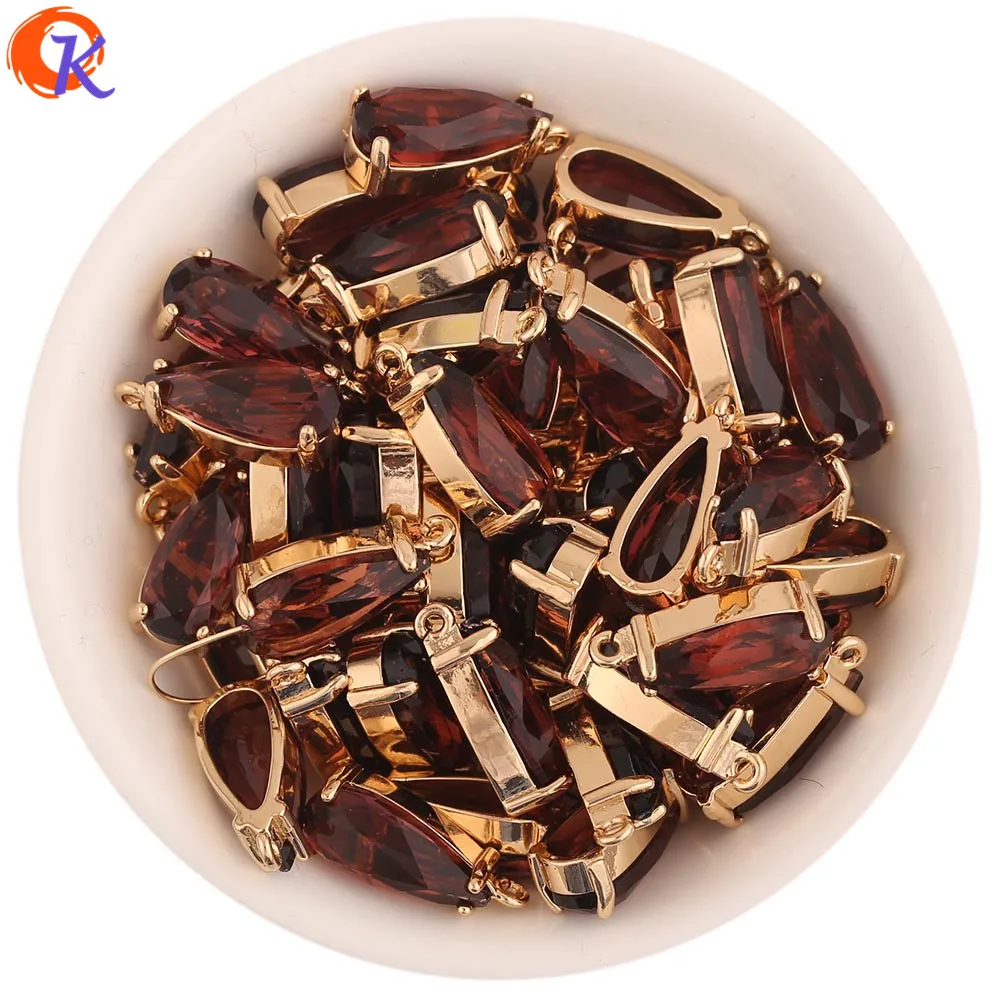 Wine Red Сердечный Дизайн 50 шт 8*18 мм ювелирные аксессуары/амулеты ювелирные изделия/DIY серьги изготовление/ручная работа/застежки для сережек/Хрустальная подвеска - Цвет: Wine Red