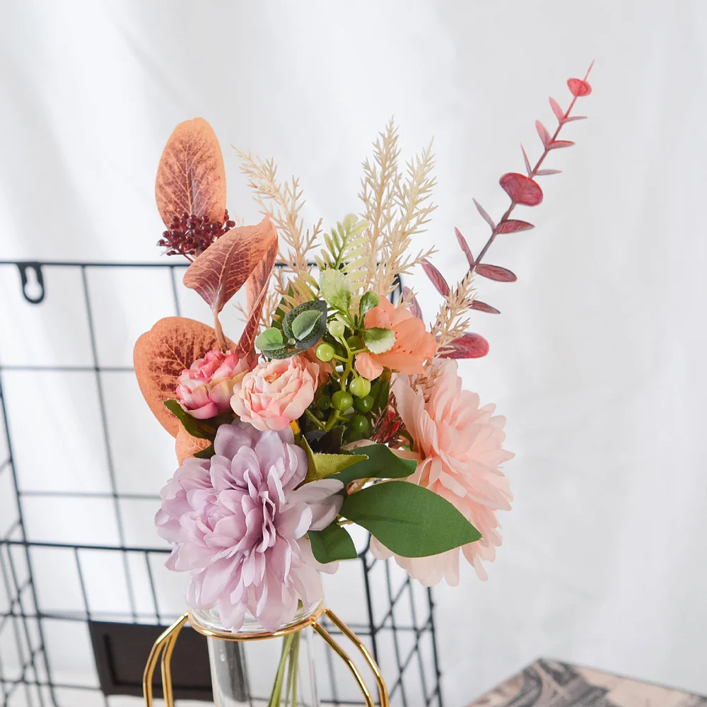 Букет невесты искусственные цветы поддельные шапочки букеты для домашнего