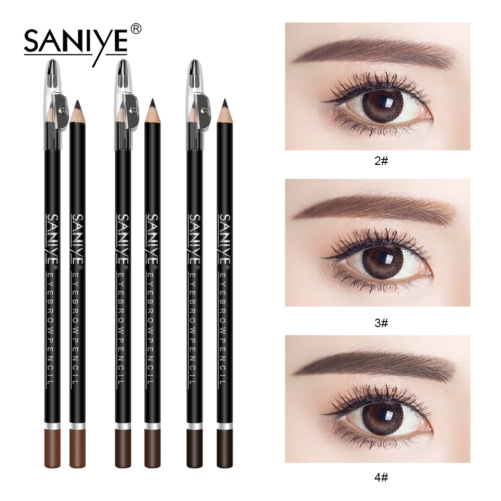 

SANIYE Fashion Waterproof Eyebrow Pencil Eye Brow Tattoo Pen Natural Long-Lasting Easy Wear Cosmetics Eyebrow Card