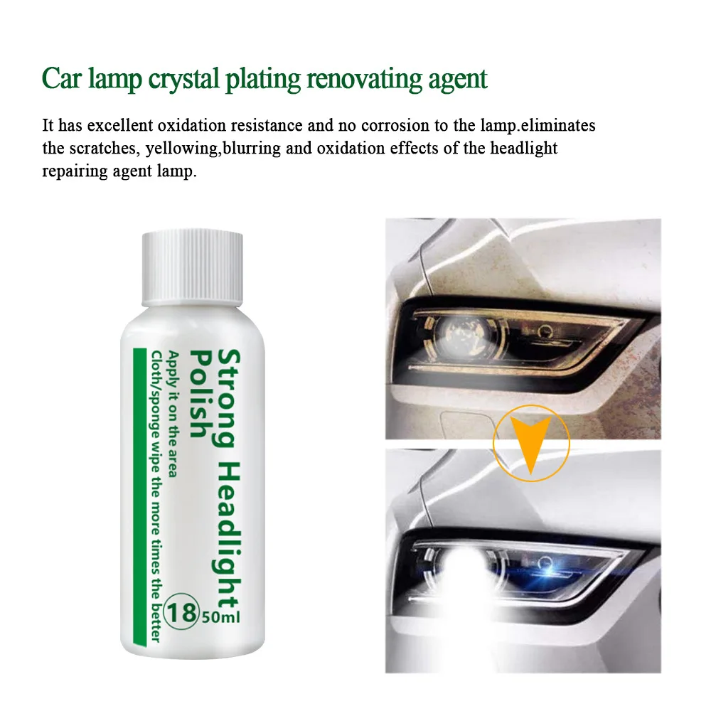 Набор для ремонта автомобильных фар жидкость полировки и окисления царапин 50 мл |