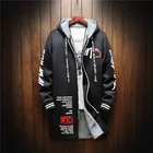 Пальто мужское длинное с капюшоном, в стиле хип-хоп, на осеньзиму