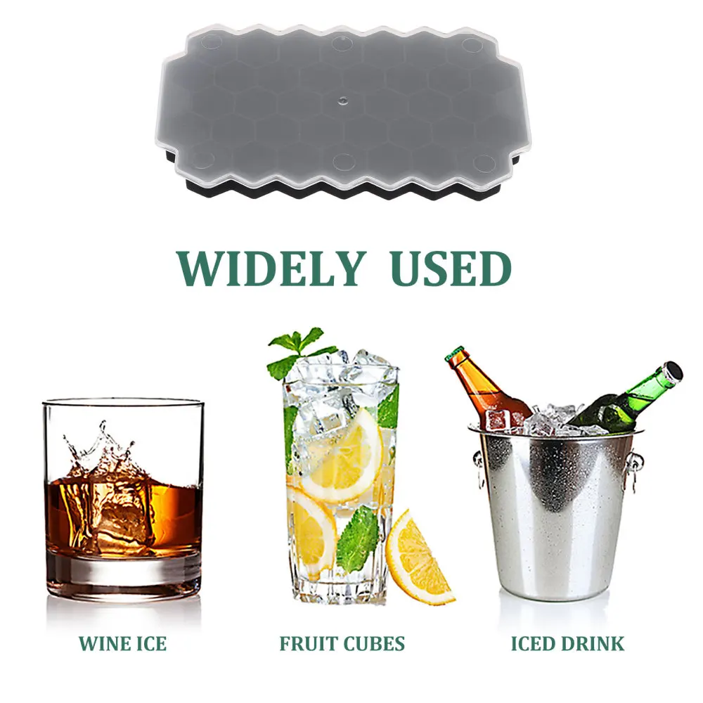 

1Pc Practical Silicone Ice Mold Honeycomb Ice Mold Home Kitchen Supply with Lid