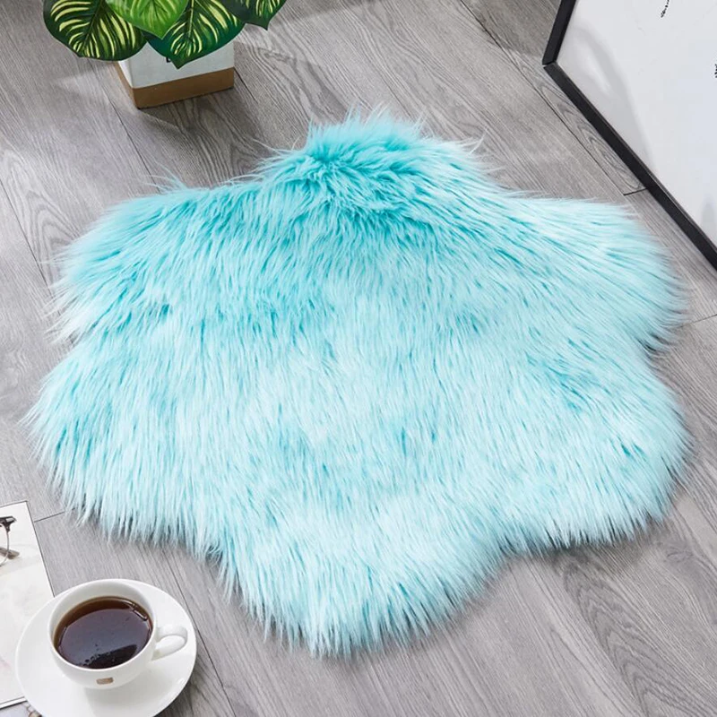 Пушистый Ковер в форме цветка ворсистый мягкий ковер из искусственного меха для