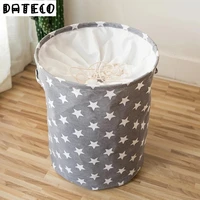 40x50cm collapsible laundry basket star pattern storage basket large waterproof linen cloth home toy clothes storage organizer