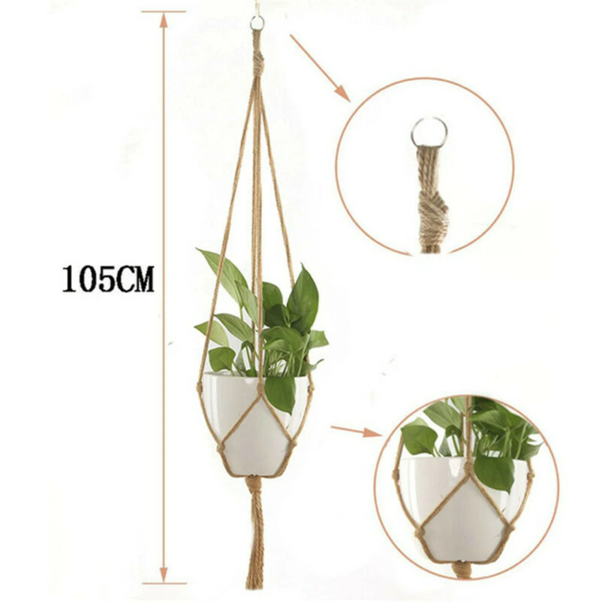 

Hangers Hanging basket Balconies Hand-woven Fine Cotton Rope Plant Lanyard