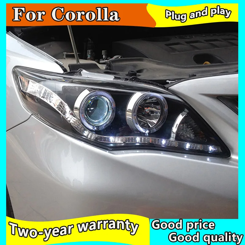Автостайлинг фары для Toyota corolla 2011 2013 светодиодный ные Xenon DRL crolla в сборе|Фара авто