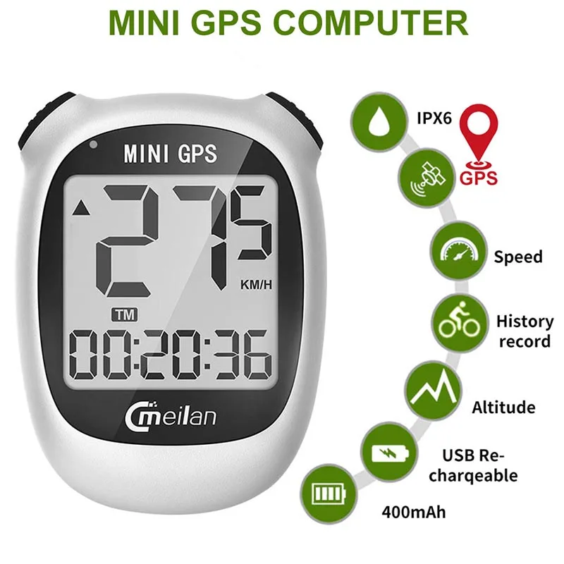 Мини gps велосипедный Спидометр беспроводной Велосипедный компьютер usb зарядка ЖК-одометр для велопрогулок скорость соревнования обучение велосипед компьютер