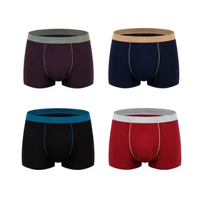 Трусы-боксеры мужские 4 шт.лот, хлопковые шорты, нижнее белье, однотонные, большие размеры 9XL