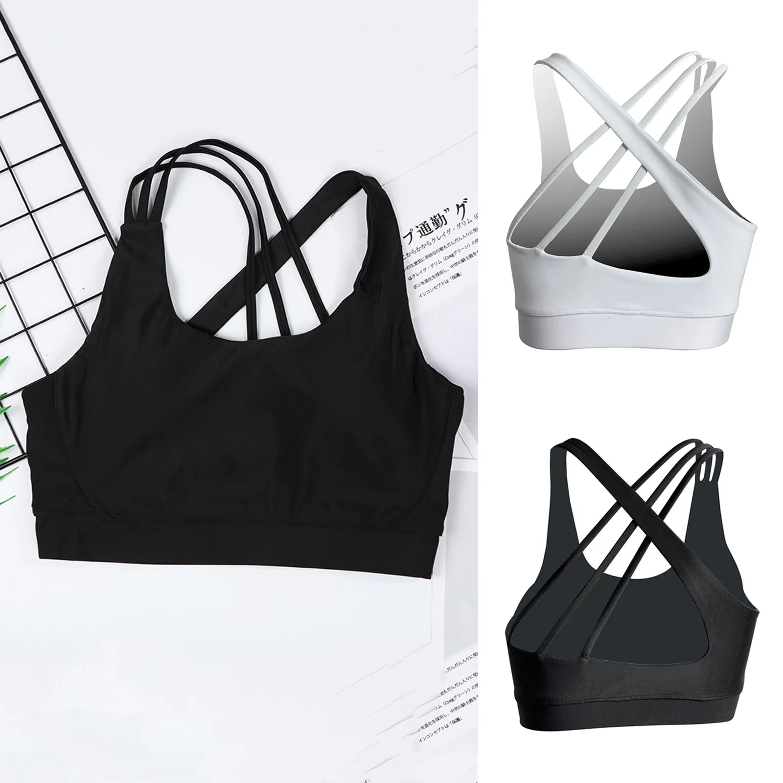 

Бюстгальтер пуш-ап, Мягкий Топ, жилет, женский спортивный однотонный бюстгальтер для фитнеса, эластичный дышащий топ с красивой спиной, жиле...