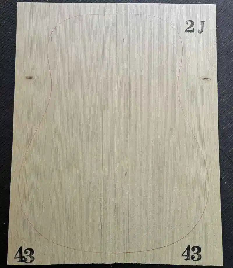 GERSP-2J43 2# класс Picea Abies Alps ель гитара из твердой древесины топ 41 дюймов DIY деревянная гитарная панель ручной работы материал для изготовления гитар 4,5*215*5 - Цвет: GERSP-2J43