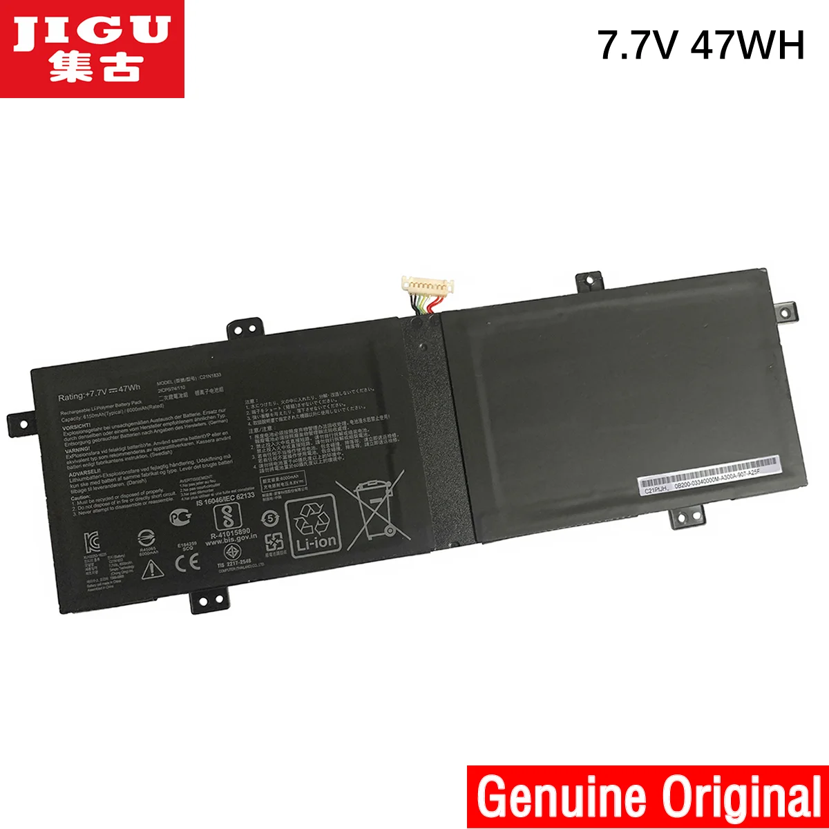 

JIGU Original Laptop Battery 0B200-03340000 C21N1833 For ASUS BX431FB UX431FA-ES51 For VivoBook S14 S431FL-AM040T