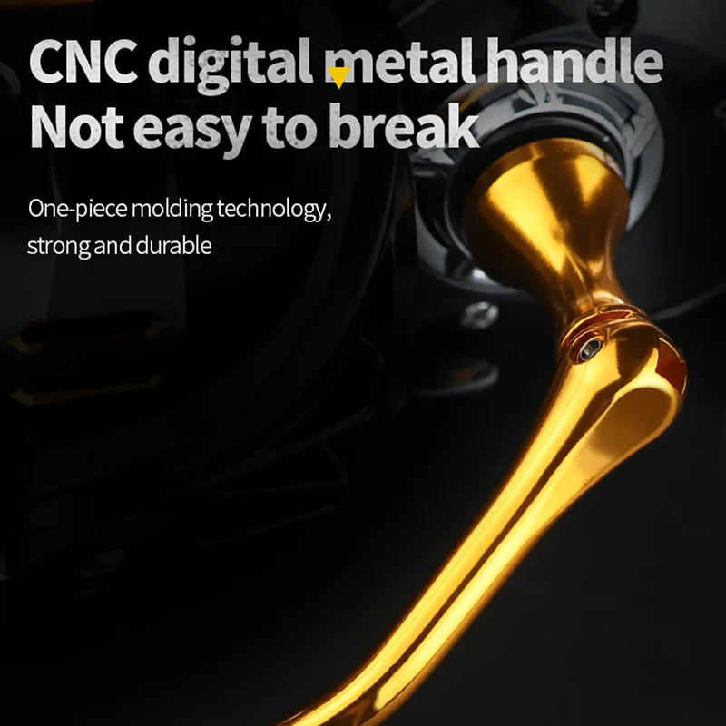 

HFBIRDS All Metal Spinning Reel GW2000-5000 5.2:1 8kg Max Drag Saltwater Fishing Reel For Carp Bass Stainless Steel Reel Fishing