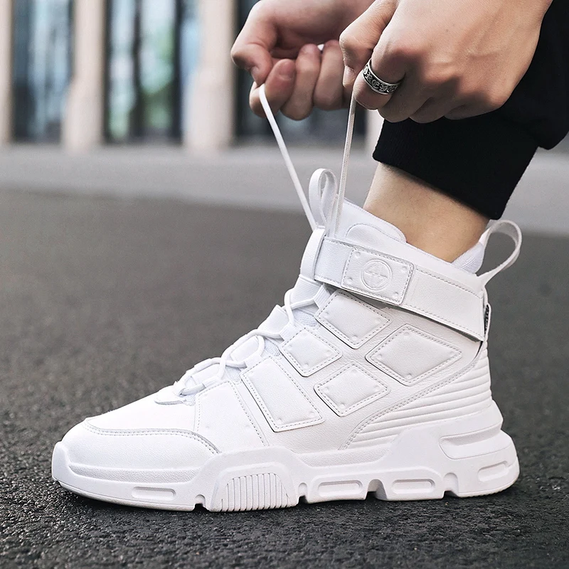 2019 Fashion Men High-top Sneakers Casual Shoes for Outdoor Sport Anti-slip Boots Zapatillas Hombre |