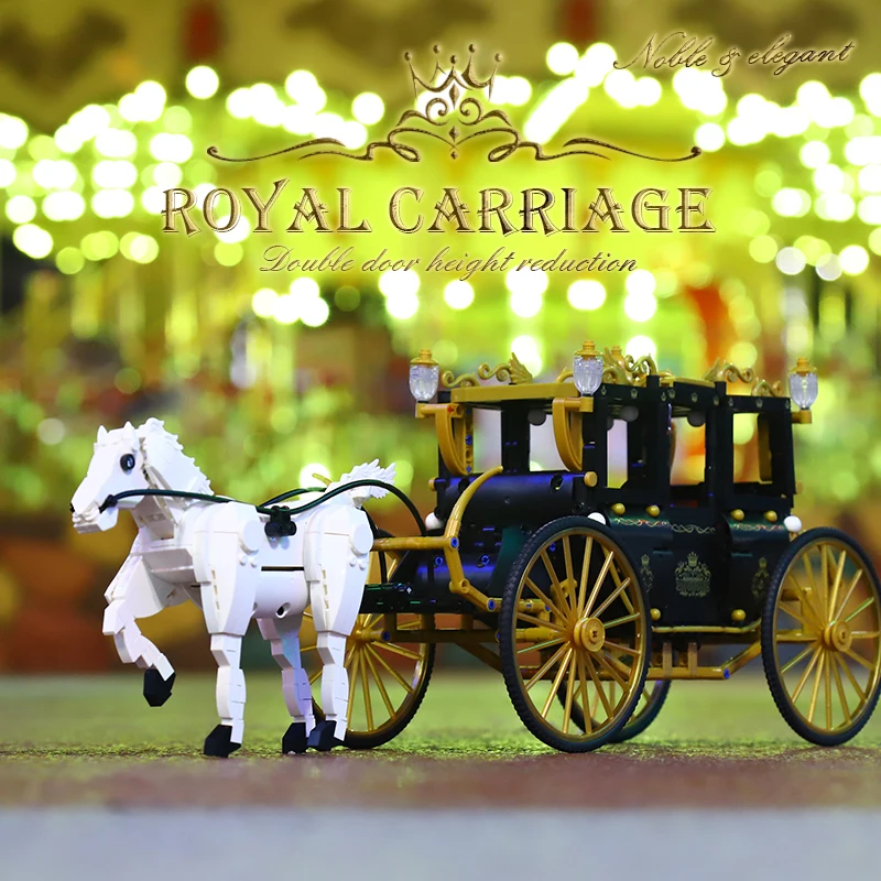 

Mailackers Friends For Girl Creator Expert Royal Carriage Building Blocks Friends Horse Transport Bricks Toys For Children