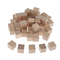 25mm wooden cubes 50pcs unfinished square wood blocks for kids math teaching crafts diy projects