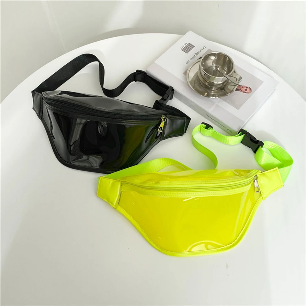 

Vintage Women PVC Pure Color Shoulder Crossbody Waist Chest Bag Casual Ladies Large Capacity Fanny Packs Purse