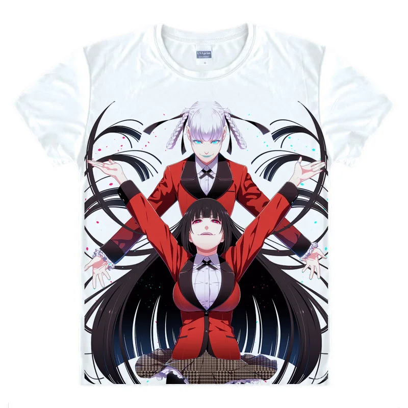 Футболка для косплея соблазнительный геймблер Kakegurui летняя футболка юмэко